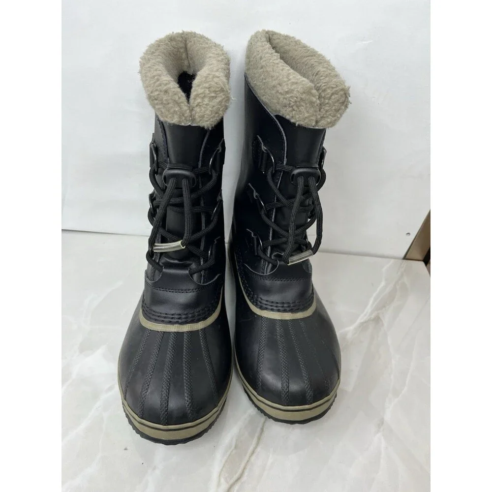 Sorel Yoot Pac TP Waterproof Duck  Boot Black Insulated Big Kids Girls 6 Wm 7 38